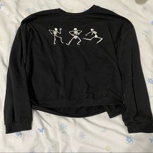black skeleton sweatshirt